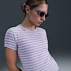 ★ Nike★ Sportswear Chill Knit Slim Stripe T-shirt W Mink Nike Sportswear Chill Knit Women's Slim Striped T-Shirt